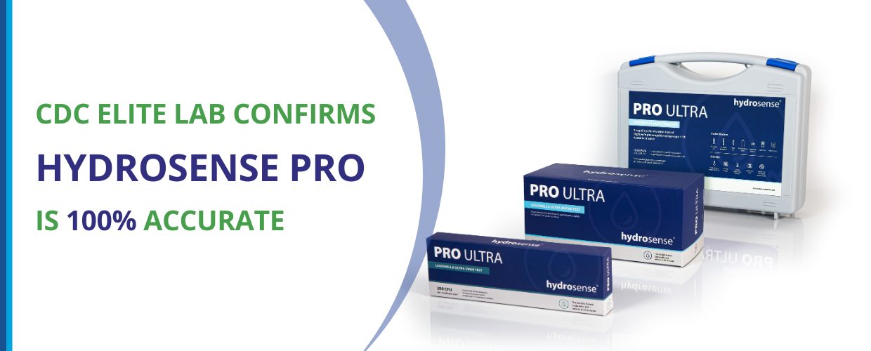 Hydrosense PRO range of Legionella tests kits on a white background