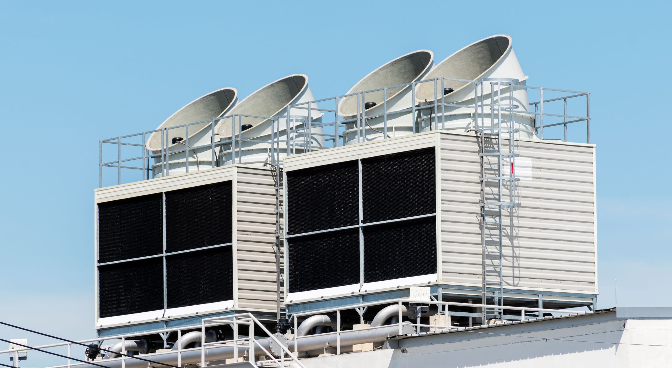 urban cityscape cooling tower